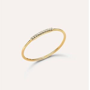 KENDRA SCOTT FINE JEWELRY Mila 14k Yellow Gold Band Ring in White Diamond